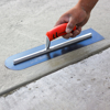 Picture of 10" x 4" Round Front/Square Back Blue Steel Cement Trowel with ProForm® Handle