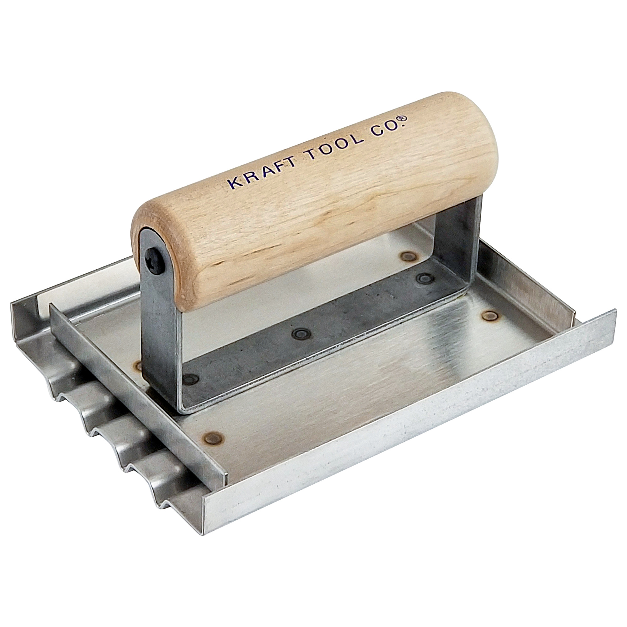 Kraft Tool Co 6" x 4" Safety Groover with Wood Handle