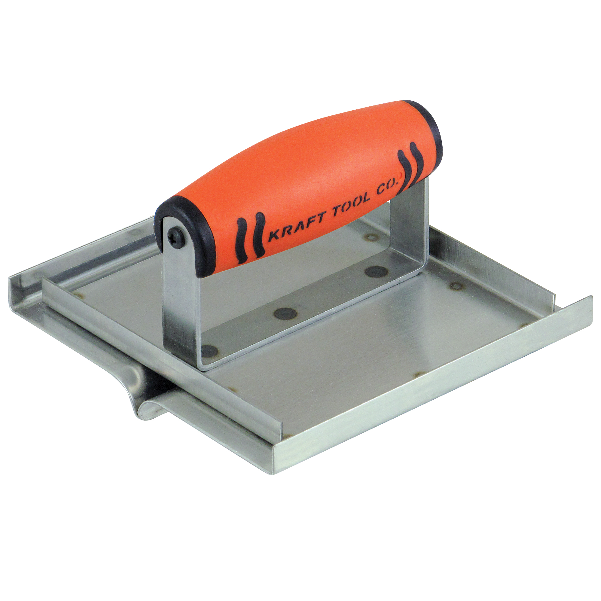 Kraft Tool CF112PF Safety Step Edger-Groover - 6x4-1/2 Inch Concrete Tool With ProForm Handle