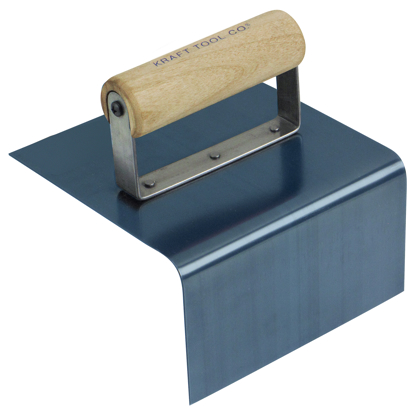 Picture of 6" x 6" x 3-1/2" 3/4"R Blue Crucible Steel Outside Step Tool with Wood Handle