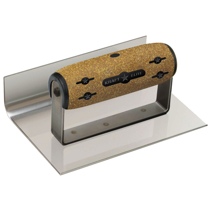 Picture of 6" x 4" 1/2"R Elite Series Five Star™ Inside Curb & Sidewalk Tool with Wood Handle