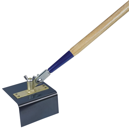 Picture of 6" x 6" 1/2"R 3-1/2"Lip Blue Steel Walking Nose Tool with Swivel Bracket with Handle