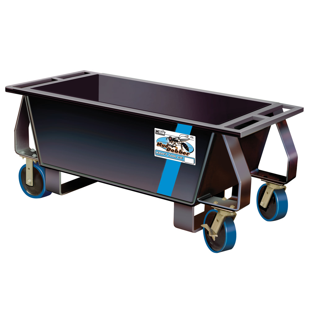 Kraft Tool Co- 10 Cu. Ft. Mud Dobber Mortar Box with Casters