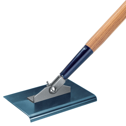 Picture of 9" x 12" 3/4"R 2-Way Blue Steel Walking Edger with Wood Handle
