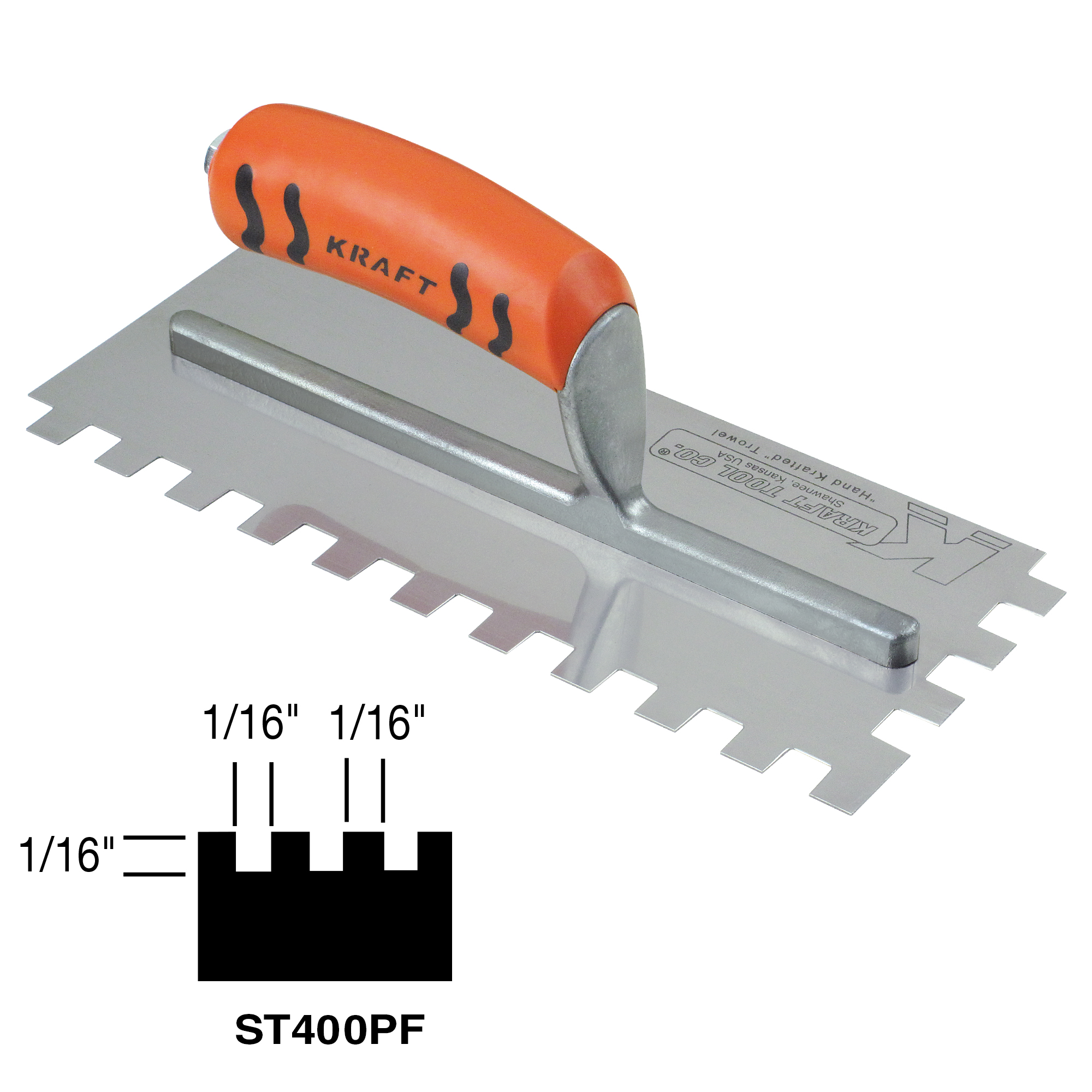 5 x 16 Spring Form Flex Trowel, Rounded Edge