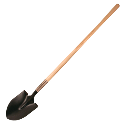 Picture of Round Point Shovel with Long Wood Handle