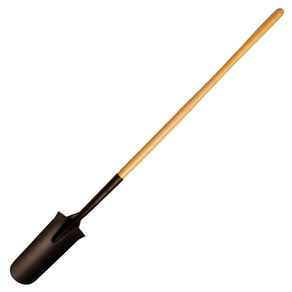 Picture of Round Blade Drain Spade with Long Wood Handle