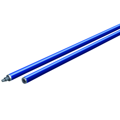 Picture of 6' Blue Anodized Aluminum Threaded Handle - 1-3/4" Diameter