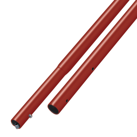 Picture of 6' Red Powder Coated Swaged Button Handle - 1-3/8" Diameter