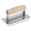 Picture of 6" x 4" 1/2"R Stainless Steel Curved Ends Cement Edger with Wood Handle