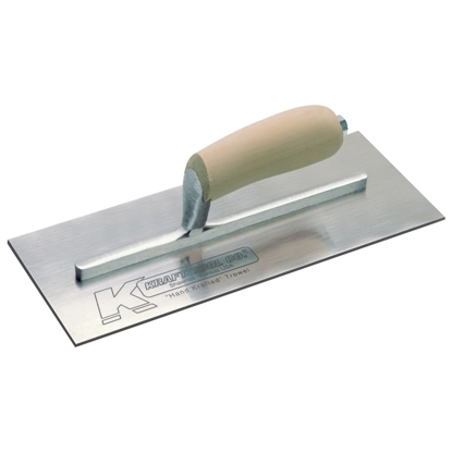 Picture of 11" x 4-1/2" Swedish Stainless Steel Finish Trowel with Camel Back Wood Handle