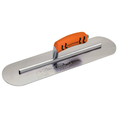 Picture of 18" x 5" Carbon Steel Pool Trowel with a ProForm® Handle on a Long Shank