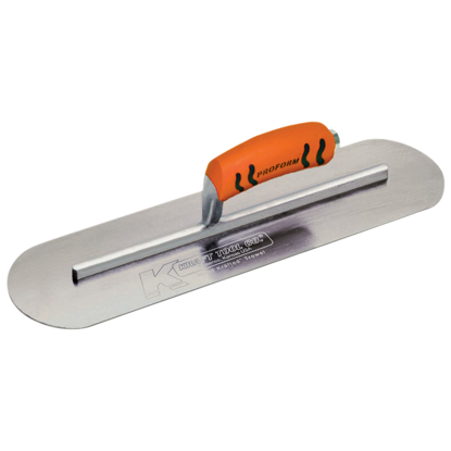 Picture of 14" x 4" Carbon Steel Pool Trowel with a ProForm® Handle on a Long Shank