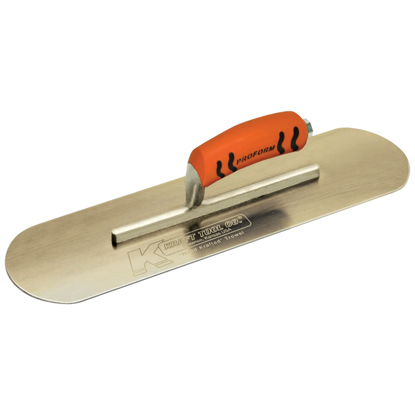 Picture of 16" x 4" Golden Stainless Steel Pool Trowel with a ProForm® Handle on a Short Shank