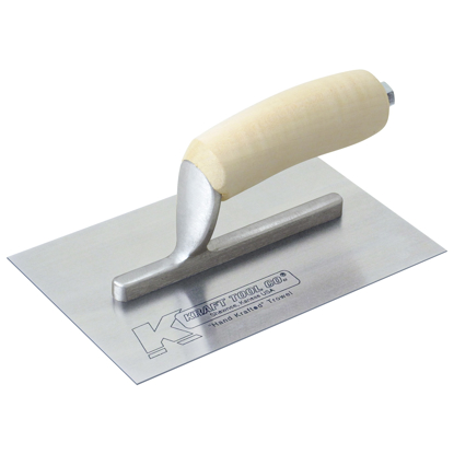 Picture of 8" x 3" Swedish Stainless Steel Midget Finishing Trowel with Camel Back Wood Handle