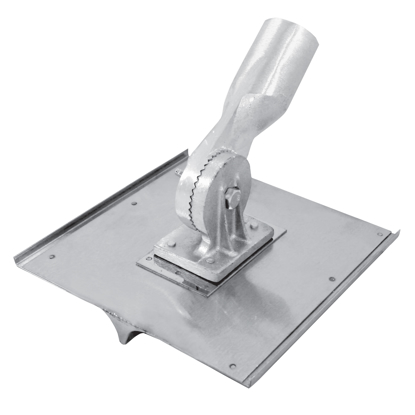 Picture of 8" x 8" 1/2"R, 3/4"D Stainless Steel Walking Seamer/Groover with Threaded Handle Socket