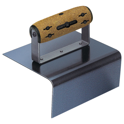 Picture of 6" x 6" x 3-1/2"  1/4"R Elite Series Five Star™ Blue Steel Outside Step Tool with Batter with Cork Handle
