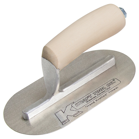 Picture of 7-1/2" x 4" Mini Pool Trowel with Camel Back Wood Handle