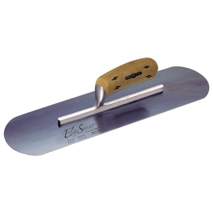 Picture of Elite Series Five Star™ 16" x 4-1/2" Blue Steel Pool Trowel with Cork Handle on a Short Shank