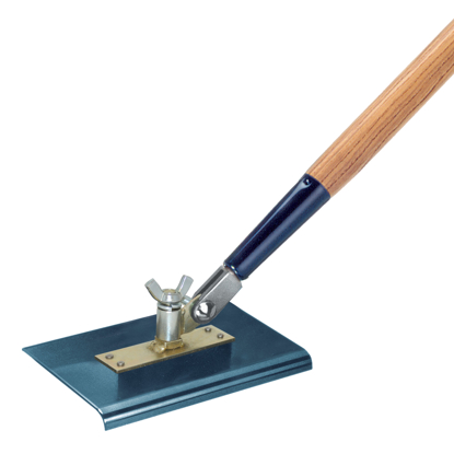 Picture of 9" x 6"  3/4" R All-Angle Swivel Blue Steel Walking Edger with Handle