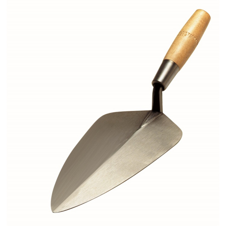 Picture of 11” Narrow Round Heel Brick Trowel with 6" Wood Handle
