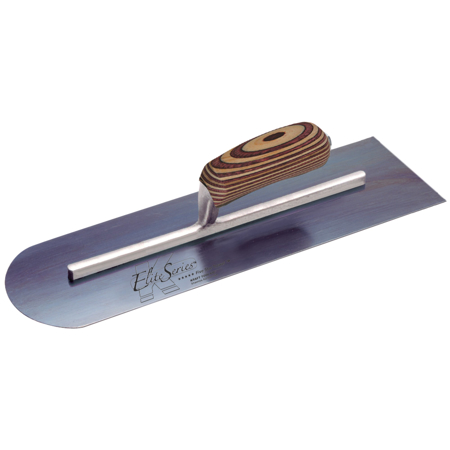 Picture of 14" x 4" Elite Series Five Star™ Blue Steel Round Front/Square Back Trowel with Laminated Wood Handle