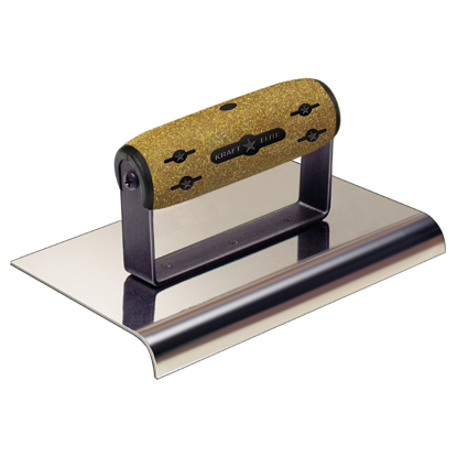 Picture of 6" x 4"  3/4"R Elite Series Five Star™ Stainless Steel Cement Edger with Cork Handle