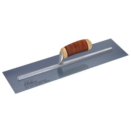 Picture of 18" x 4" Elite Series Five Star™ Blue Steel Cement Trowel with Leather Handle